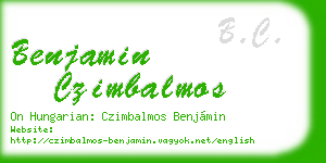 benjamin czimbalmos business card