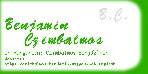 benjamin czimbalmos business card